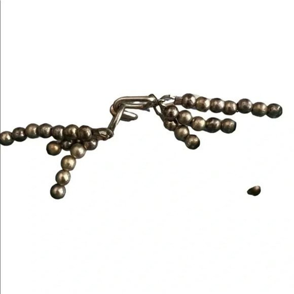 TRIPLE Strand Rare Unique Buffed Polished Faceted Beads Necklace - Picture 4 of 5